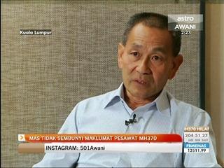 MAS tidak sembunyi maklumat pesawat MH370