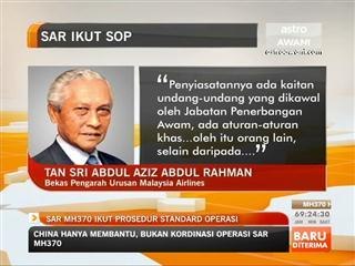 Operasi mencari dan menyelamat (SAR) ikut SOP