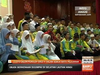 13,970 calon peroleh gred A dalam semua mata pelajaran
