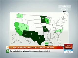 32 kes listeriosis dicatat di Amerika Syarikat