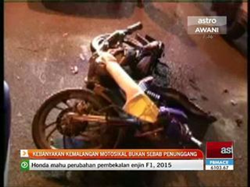 Kebanyakan kemalangan motosikal bukan sebab penunggang