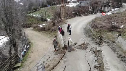 Yenice'de heyelan sonrası 7 evi tahliye edildi