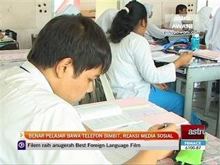 Benar pelajar bawa telefon bimbit, reaksi media sosial