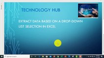 How to Extract Data based on a Drop-Down List selection In Microsoft Excel