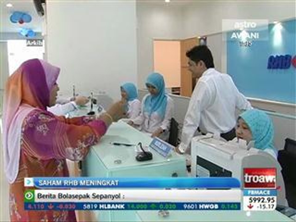 Saham RHB meningkat