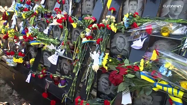 À Kiev, les Ukrainiens célèbrent l'anniversaire de Maïdan