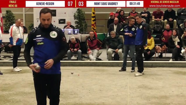 Finale GENEVE-REGION vs MONT-SOUS-VAUDREY : Pétanque Hivernal de Genève 19&20 février 2022