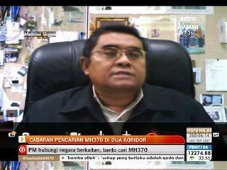 Cabaran pencarian MH370 di dua koridor