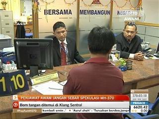 Penjawat awam jangan sebar spekulasi MH370