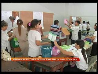 Mahkamah isytihar pilihan raya umum Thailand tidak sah