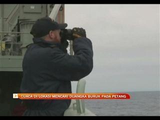 Cuaca di lokasi mencari dijangka buruk pada petang