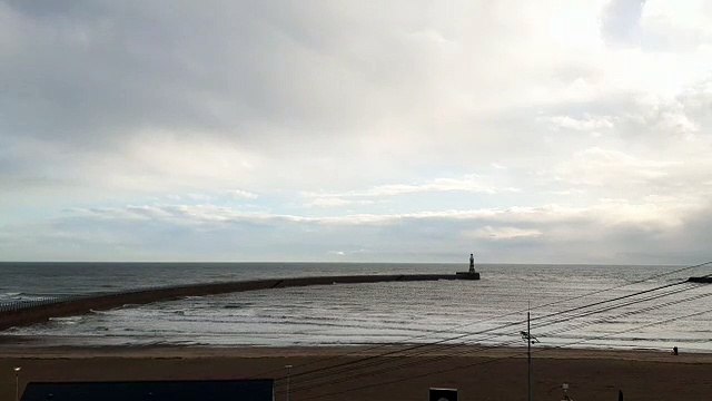 Calm before the storm? Roker Beach on the day of Storm Eunice