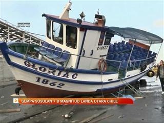 Gempa susulan bermagnitud 7.8 landa utara Chile