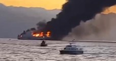 Traghetto in fiamme al largo di Corfù, Guardia di Finanza trae in salvo passeggeri ed equipaggio (18.02.22)