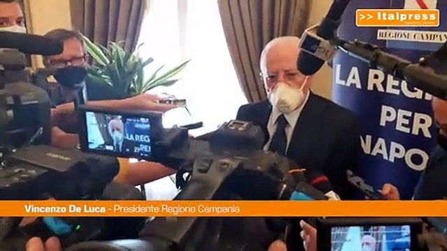 De Luca presenta polo pediatrico dell'ospedale Santobono a Napoli