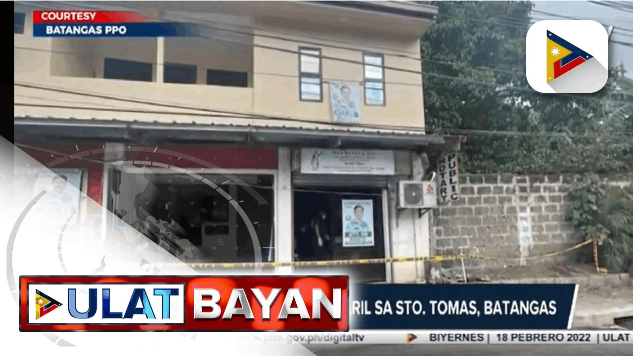 Abogado, patay sa pamamaril sa Sto. Tomas, Batangas