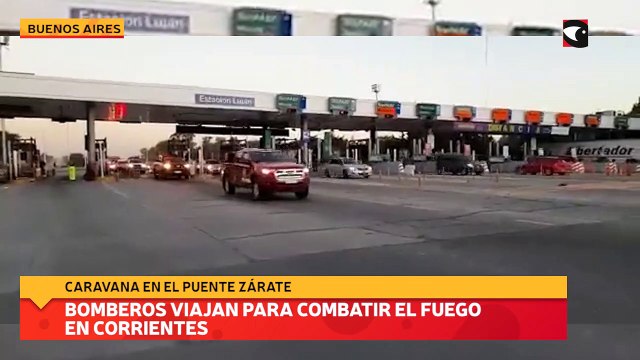 Bomberos viajan para combatir el fuego en Corrientes