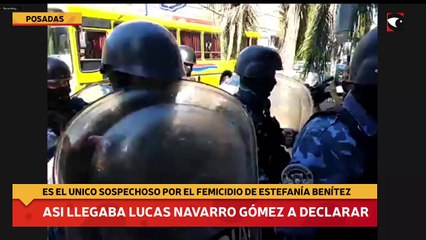 Así llegaba Lucas Navarro Gómez a declarar