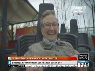 Warga emas pertama kali naik roller coaster