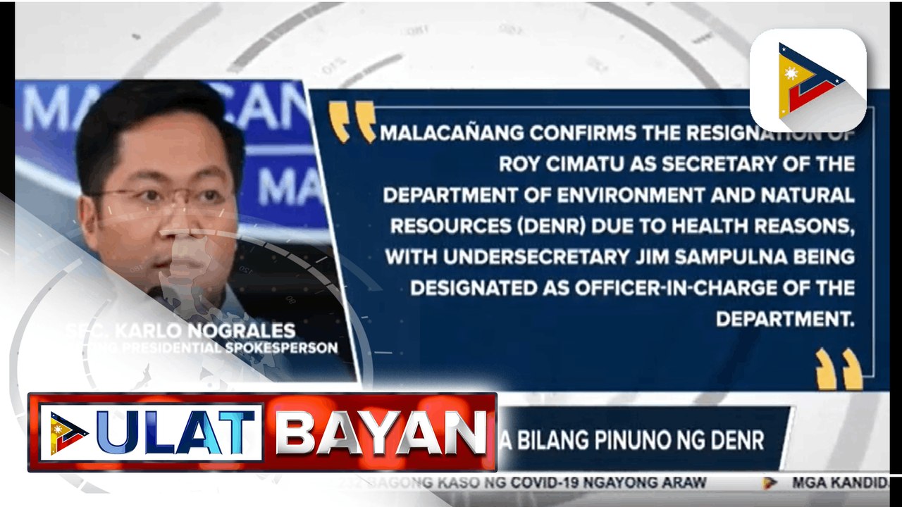 Sec. Roy Cimatu, nagbitiw na bilang pinuno ng DENR
