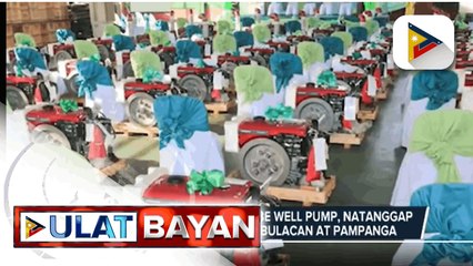 Government at Work: 500 units ng shallow tube well pump, natanggap ng mga magsasaka sa Bulacan at Pampanga  P500 cash assistance, natanggap ng mahigit 4-K na magsasaka sa Eastern Samar  PhilRice, nag-donate ng saku-sakong bigas sa Negros Occidental Provin