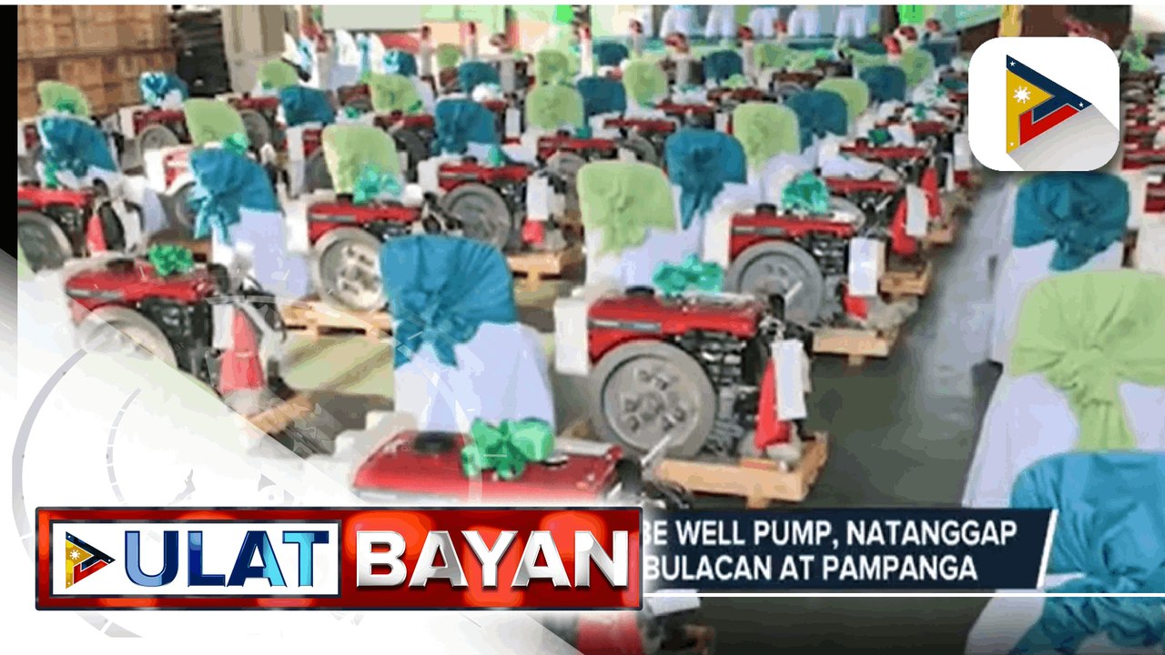 Government at Work: 500 units ng shallow tube well pump, natanggap ng mga magsasaka sa Bulacan at Pampanga  P500 cash assistance, natanggap ng mahigit 4-K na magsasaka sa Eastern Samar  PhilRice, nag-donate ng saku-sakong bigas sa Negros Occidental Provin