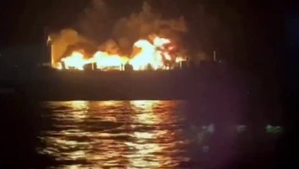 Yangın çıkan Yunan Feribotunda Türk yolcular da var