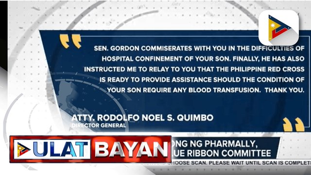 Asawa ni Linconn Ong ng Pharmally, umapela sa Senate Blue Ribbon Committee