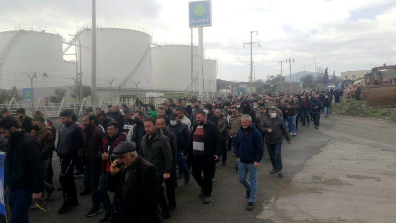 Gemi söküm işçileri direnişlerinin 7. gününde yürüdü