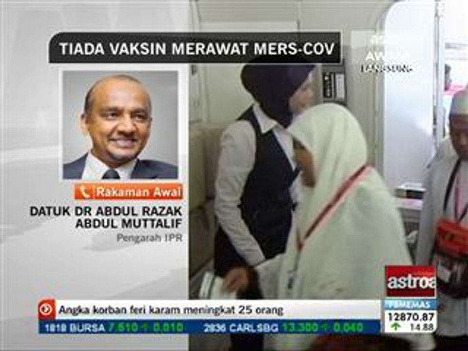 Tiada vaksin untuk merawat Mers-Cov - IPR