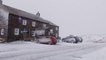 Storm Eunice coats England's highest pub in snow