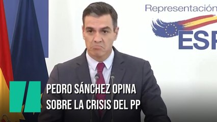 Pedro Sánchez, preguntado por la crisis del PP: "Pediría que se aclarara cuanto antes"