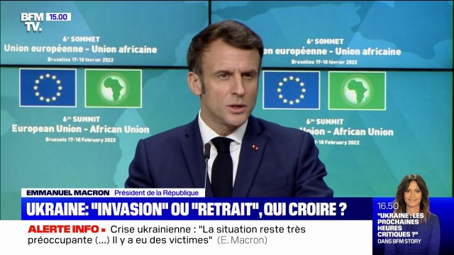 Emmanuel Macron sur la crise en Ukraine: Nous appelons à la cessation des actes militaires et à la désescalade rapide