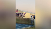 Football Player Spots Military Dad After Return From Deployment | Happily TV