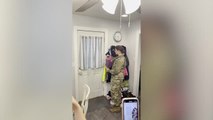 Grandma Drops Drinks As She's Surprised By Military Granddaughter | Happily TV