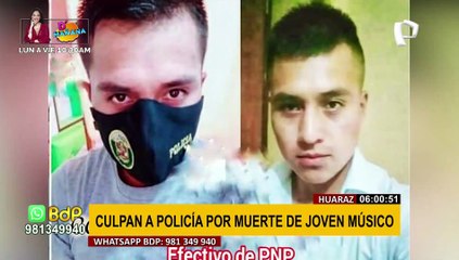 Huaraz: exigen justicia por presunto asesinato de joven músico a manos de un policía