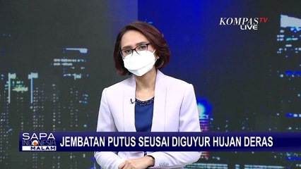 Jembatan Sepanjang 6 Meter Putus Akibat Tergerus Luapan Air Sungai Cicatang di Cianjur