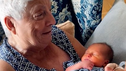 Great Grandmother Meets Premature Great Grandson On Birthday After NICU | Happily TV