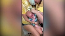 Baby Stops Crying When Hearing Parents' Voices For First Time | Happily TV