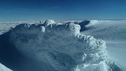 Drone Footage Scaling The Godrock In Iceland | Happily TV