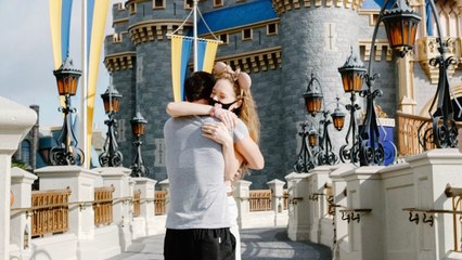 Couple Have Surprise Reunion At Disney After 8 Months Apart | Happily TV