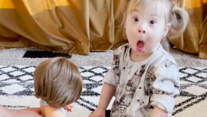 Girl With Down Syndrome Surprised With Doll That Looks Like Her | Happily TV