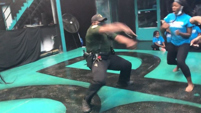 Deputy Busts A Move Instead Of Busting Dance Group For Noise Complaint | Happily TV