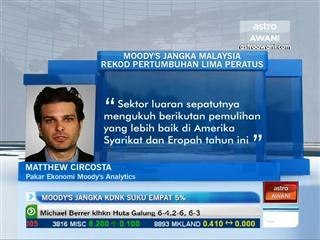 Moody's jangka KDNK suku empat 5%