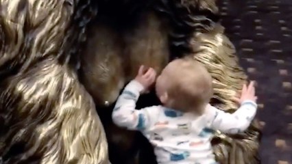 Baby Tries To Breastfeed From Gorilla Statue | Happily TV