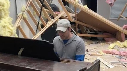 Congregation Sing Around Piano Among Rubble Of Church Destroyed By Tornado | Happily TV