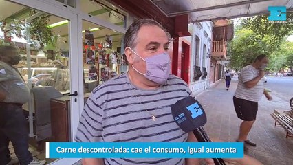 Carne descontrolada cae el consumo, igual aumenta