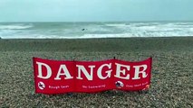 Storm waves pummel Brighton's seafront as Eunice blasts UK