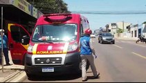 Homem fica ferido após colisão de trânsito no Bairro Floresta, em Cascavel