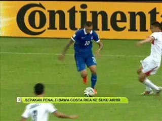 Sepakan penalti bawa Costa Rica ke suku akhir